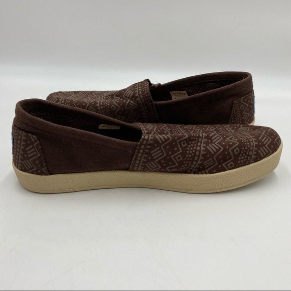 Toms Men's Aztec Print Classic Canvas Slip-On Shoes Size 8 - Picture 6 of 10